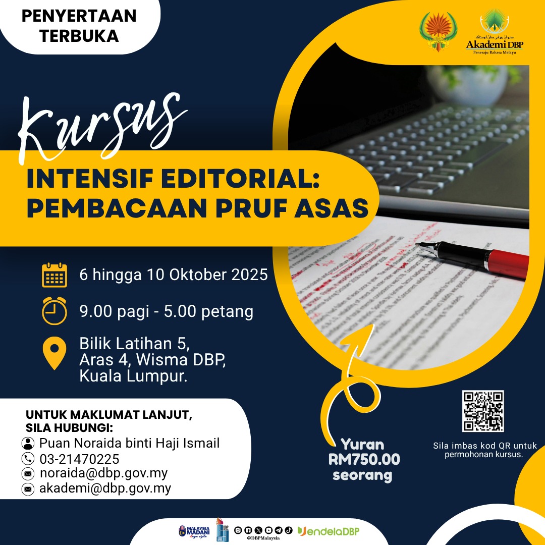 Kursus Intensif Editorial : Pembacaan Pruf Asas