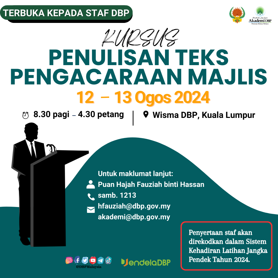 KURSUS PENULISAN TEKS PENGACARAAN MAJLIS